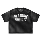 rep.indie society blk - mesh boxy tee