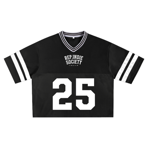 rep.indie society jersey blk - boxy tee